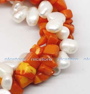 tibet pearl coral bracelet bangle gemstone bead Jewelry  