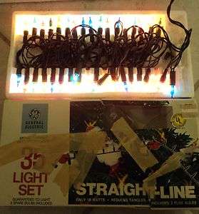 Vtg GENERAL ELECTRIC 1976 CHRISTMAS TREE LIGHTS 35 LiGHT SET 2 Boxes 