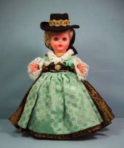 German Vinyl Doll   Original Foreign Costume  