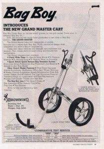 1981 Browning Bag Boy Golf Cart Vintage Magazine Ad  