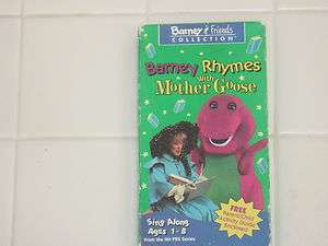   RHYMES WITH MOTHER GOOSE VHS Sing Along Video 045986990310  