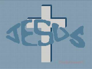 Jesus Fish Cross Christian Afghan Crochet Pattern Graph  