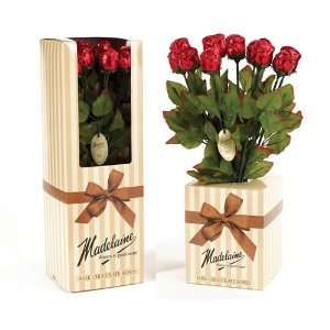  Long Stem Red Chocolate Roses Bouquet in a Fancy Display 