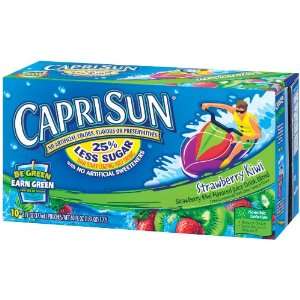 Capri Sun Juice Drink, Strawberry Kiwi, 10 Count, 6 Ounce Pouches 