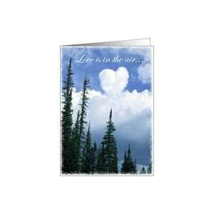  Engagement Party Invitation With Heart Shaped Cloud Card 