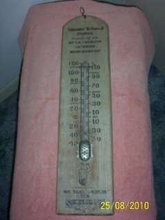 VINTAGE LEVI STRAUSS BROS. CLOTHING WOODEN THERMOMETER  