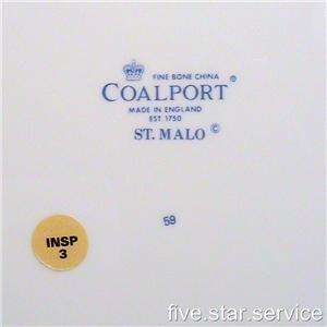 ST MALO ~ Coalport China ~ DINNER PLATE ~ NEW ~ cobalt blue gold white 