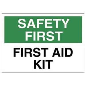 First Aid Safety Sign Plastic 10 14