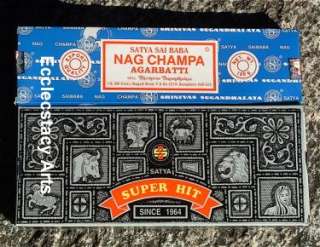 Satya Super Hit & Nag Champa Incense Sticks 400gms LOT  