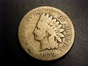  1859 Copper Nickel Indian Head Cent Penny Coin AG BUY IT 
