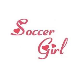  Soccer girl   Removeable Wall Decal   selected color Teal 