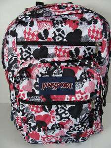 NWT JANSPORT Big Student Girls Hearts Backpack Book Bag  