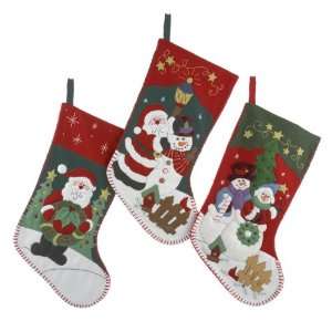 Club Pack of 12 Santa Claus and Snowman Friends Christmas Stockings 19 