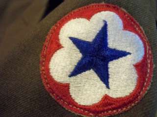 VTG Military Jacket 39 L Mens Patches Wool  