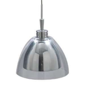   Lamp Pendant with Clear Over Glass with a Chrome Inner Shade Matte