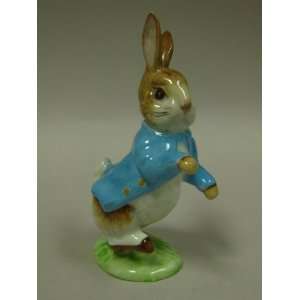   Potter Peter Rabbit Figurine With Gold Oval Mark.