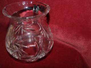 HAND CUT CLEAR GLASS 4.5 TALL HURRICANE LAMP SHADE MADE IN POLAND NEW 