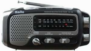 Kaito Voyager Trek Dynamo Crank Radio with Weather  