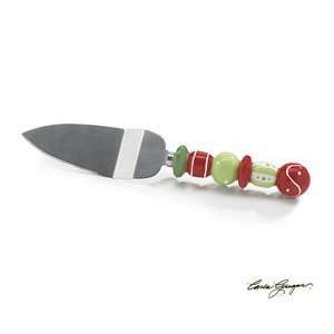  Merry Christmas Yall Cake Knife Red Green Beads Kitchen 