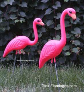 Large Plastic Pink Flamingos 34 Yard/Lawn Ornaments  