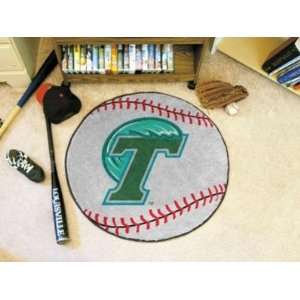 com Tulane Green Wave Baseball Shaped Area Rug Welcome/Door/Bath Mat 