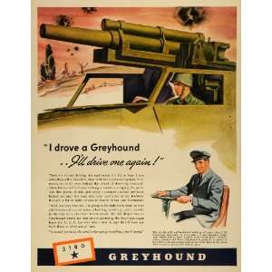  1944 Ad Greyhound Lines Passenger Bus WWII Military Tank 