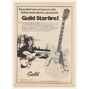  1974 Guild Starfire SF 4 Electric Guitar Print Ad (43582 