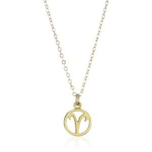 Dogeared Jewels & Gifts Zodiac Aries Sign Gold Dipped Necklace