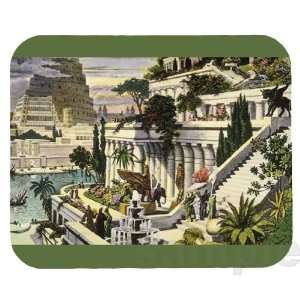  Hanging Gardens of Babylon with Tower of Babel Mouse Pad 