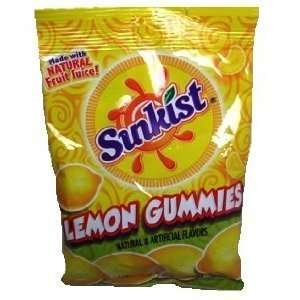 Sunkist Lemon Gummies, Made with Natural Fruit Juice, 5 Oz Bags (Case 