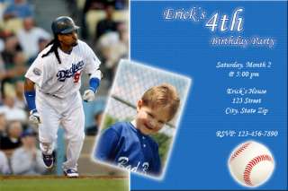 Los Angeles Dodgers BIRTHDAY INVITATION (dodgers01)