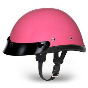   Pink Skull Cap Novelty Motorcycle Half Helmet with Visor Automotive