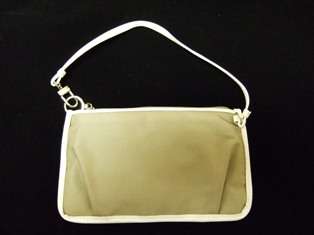 NEW LaCoste Wristlet Handbag Tan Nylon M79.004.05  