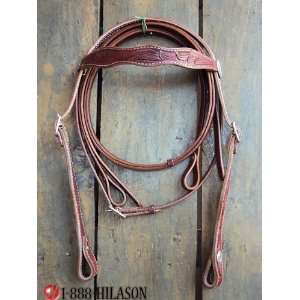   Leather Tack Horse Bridle Headstall Reins 004