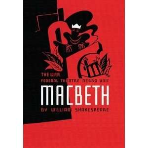 Macbeth WPA Federal Theater Negro Unit   12x18 Framed Print in Gold 
