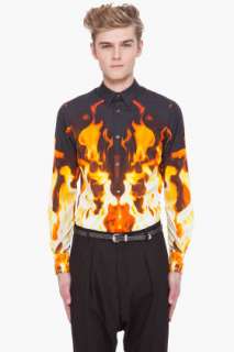 Alexander Mcqueen Fire Print Shirt for men  