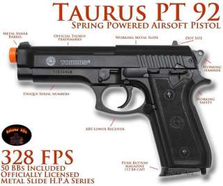 Licensed Taurus PT92 M9 Airsoft Spring Pistol Metal Slide/Core G13 G6 
