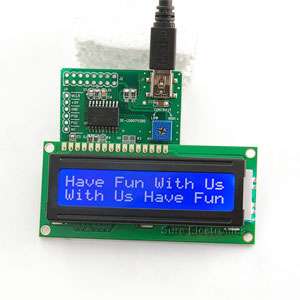 1602 LCD White Characters Blue Backlight & Demo Board  