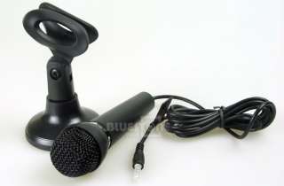 Black 3.5mm Mini Studio Speech Mic Microphone w/Stand  