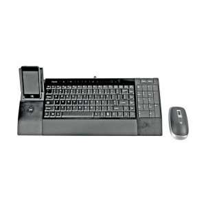    Black Multimedia Keyboard With iPod Dock And Wire Electronics