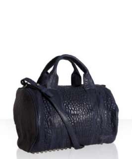 Alexander Wang midnight pebbled leather Rocco satchel   up 