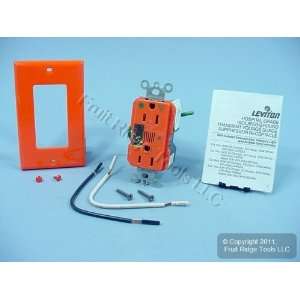  Leviton Orange ISOLATED Ground Hospital Grade LED Surge Receptacle 