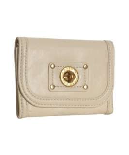 Marc by Marc Jacobs cream leather Totally Turnlock billfold wallet 