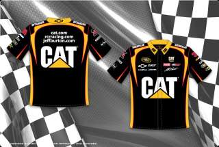 Jeff Burton Caterpillar Cat Nascar Pit Crew Shirt   L  