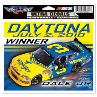   JR WRANGLER #3 DAYTONA WINNER 7 2 10 NASCAR 6 X 5 ULTRA DECAL  