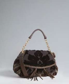 Isabella Fiore brown tapestry fabric Rica messenger bag   up 