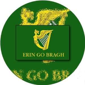  58mm Round Pin Badge Erin Go Bragh Flag