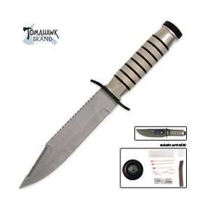    Tomahawk Brand Silver Blade Survival Knife 