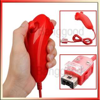 New Red Nunchuck Video Game Controller for Nintendo Wii  