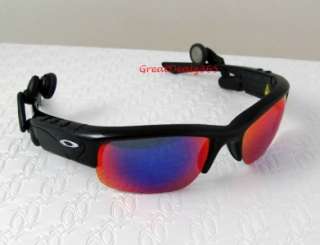 NEW OAKLEY THUMP PRO SUNGLASSES, 512 MB, POLISHED BLACK FRAME, POS RED 